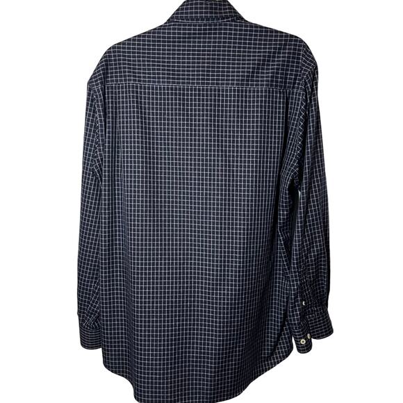 Forsyth‎ Men's Dress Shirt Size Large Dark Blue - Picture 3 of 7